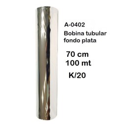 TUBULAR METALIZADO PLATA 70CM