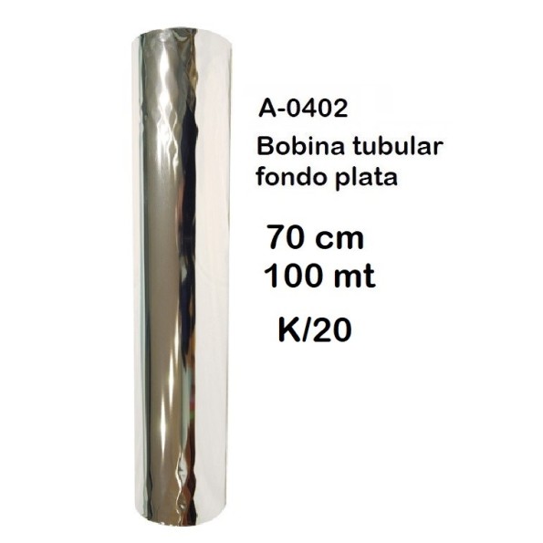 TUBULAR METALIZADO PLATA 70CM