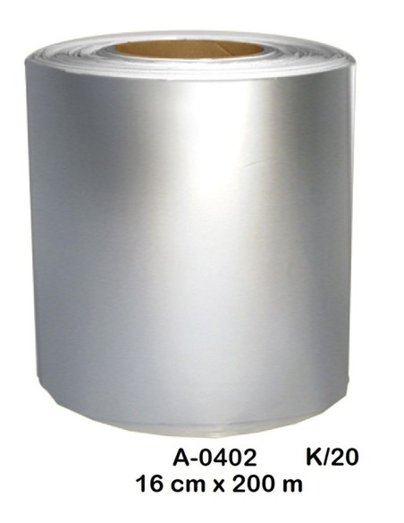 TUBULAR METALIZADO PLATA 16CM