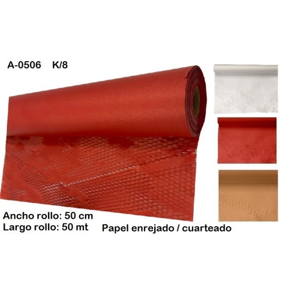 PAPEL CUARTEADO 50CMX50M SURTIDO