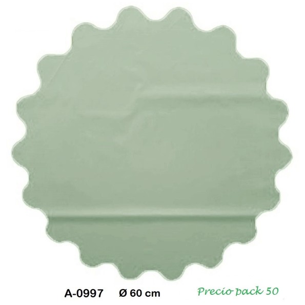 BLONDA POLIPROPILENO 60CM PAQ 50 PZS BLANCO/ROJO/VERDE