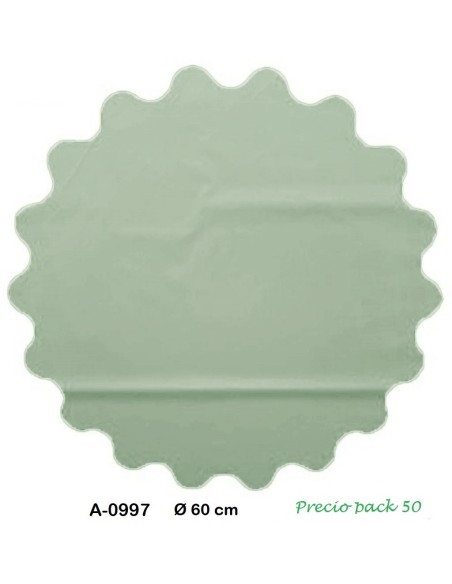 BLONDA POLIPROPILENO 60CM PAQ 50 PZS BLANCO/ROJO/VERDE