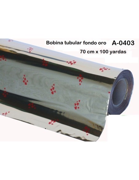 TUBULAR ORO+ CORAZONES 70CM 100 YDS