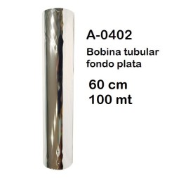 TUBULAR METALIZADO PLATA 60CM