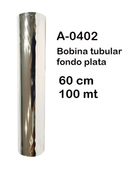 TUBULAR METALIZADO PLATA 60CM