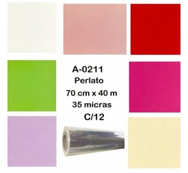 BOBINA POLIPROPILENO OPACO 7CMX40M (PERLATO) (LILA/ROSA)