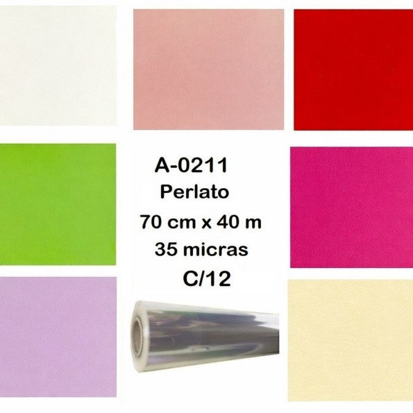 BOBINA POLIPROPILENO OPACO 7CMX40M (PERLATO) (LILA/ROSA)