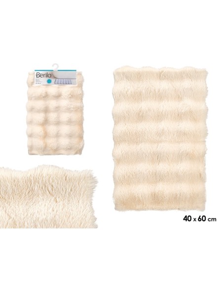 ALFOMBRA PELO RELIEVE 40X60CM BEIGE
