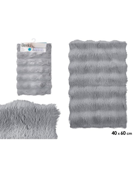 ALFOMBRA PELO RELIEVE 40X60CM GRIS