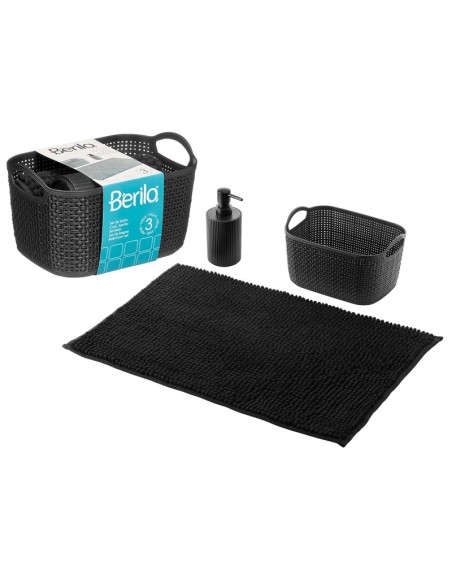 SET 3PZS BAÑO NEGRO