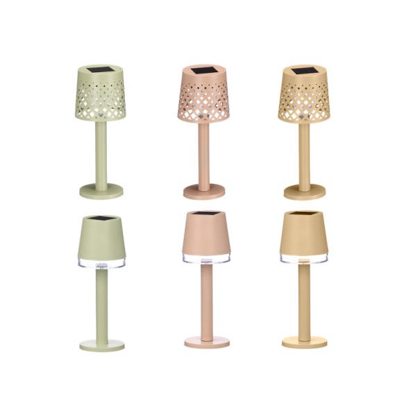 LAMPARA SOLAR PIE SURT 2 MODELOS 3 COL