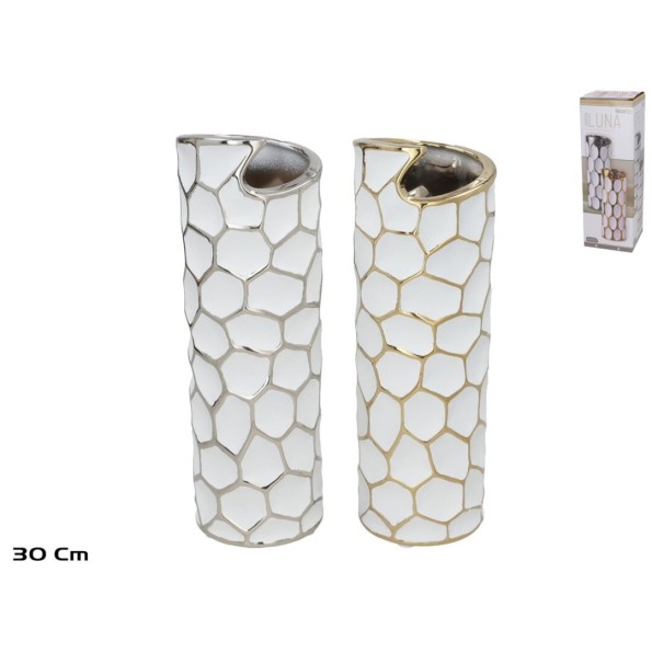 JARRON CERAMICA MIELY 10X10X30CM 2 SURT.