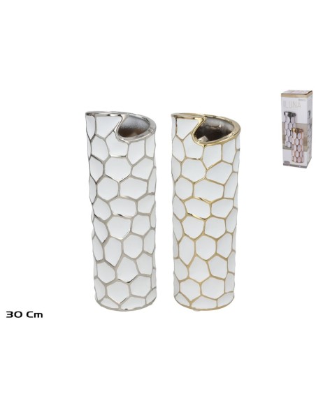 JARRON CERAMICA MIELY 10X10X30CM 2 SURT.