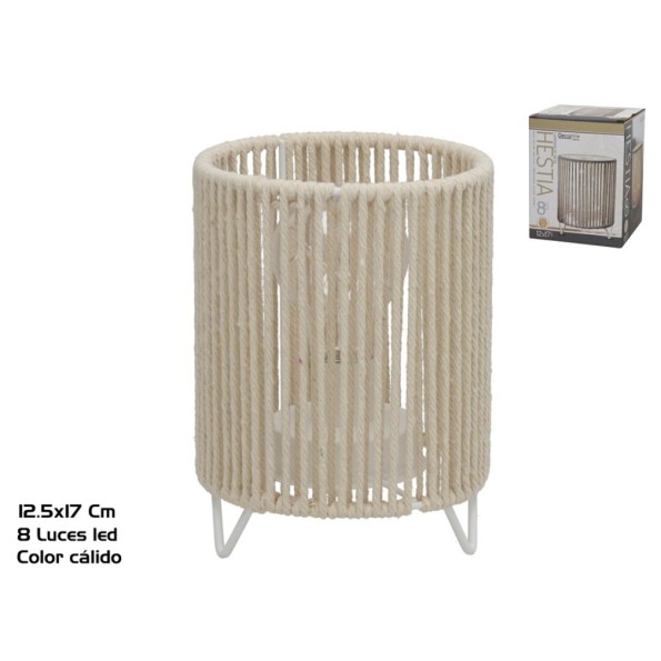 LAMPARA DE MESA  8 LED CALIDA HESTIA 12.5X12.5X17CM