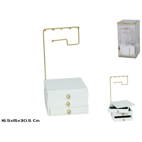 JOYERO 3/CAJONES ODINE 15X16,5X30,5CM