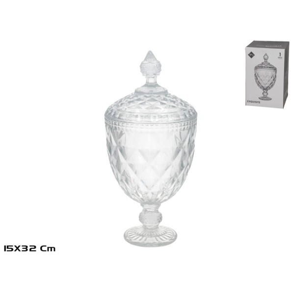 BOMBONERA CRISTAL MARIA 15X32CM