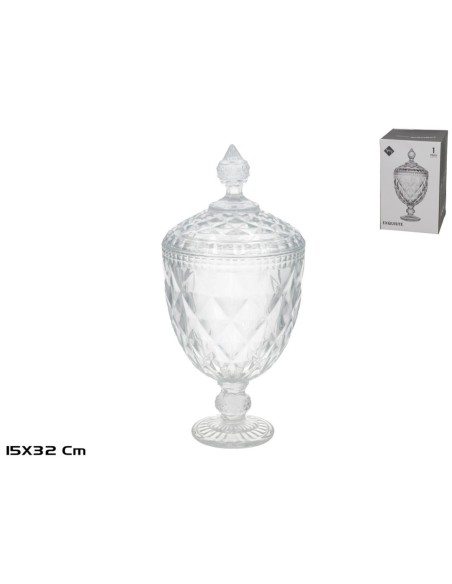 BOMBONERA CRISTAL MARIA 15X32CM