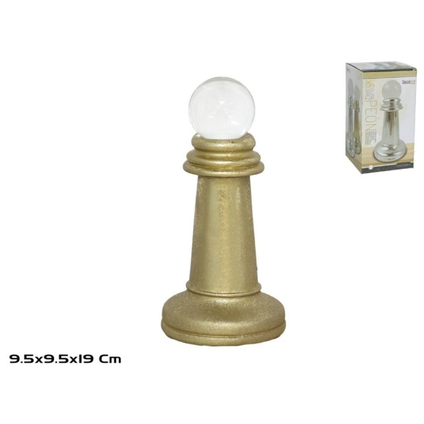 FIGURA AJEDREZ PEON CRISTAL 9.5X9.5X19 ORO
