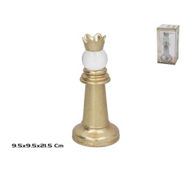 FIGURA AJEDREZ REINA CRISTAL 9.5X9.5X21.5 ORO