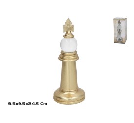 FIGURA AJEDREZ REY CRISTAL 9.5X9.5X24.5 ORO