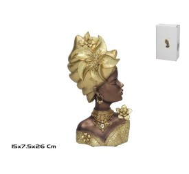 MUJER FLOR SADE 15X7.5X26CM ORO
