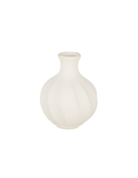 PORTAFLORES BLANCO CUELLO ESTRECHO GOLOSINA OBLICUA D2/7,5 H10 TERRACOTA