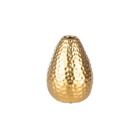 PORTAFLORES REDONDEADO EFECTO CÍRCULOS ORO AJUSTADO D2/8 H11 TERRACOTA