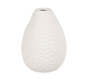 PORTAFLORES REDONDEADO EFECTO CÍRCULOS BLANCO AJUSTADO D2/8 H11 TERRACOTA