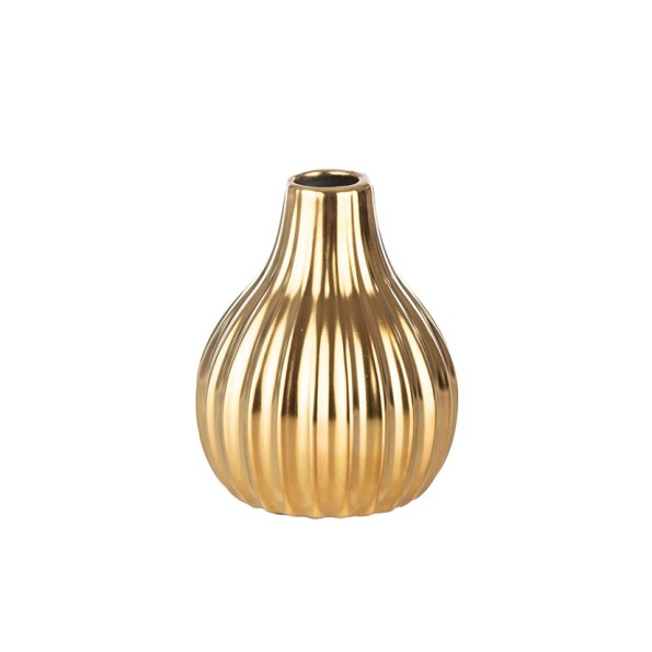 PORTAFLORES ORO CUELLO ESTRECHO GOLOSINA D2,5/9 H11 TERRACOTA