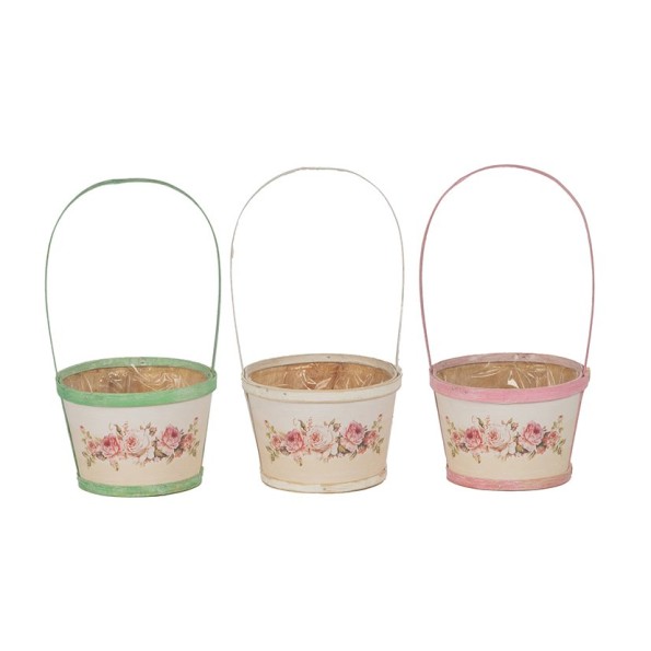 CUENCO CON MANGO 3MIX COL BORDE COLORIDO D15 H10/25 MADERA (BLIST 6)