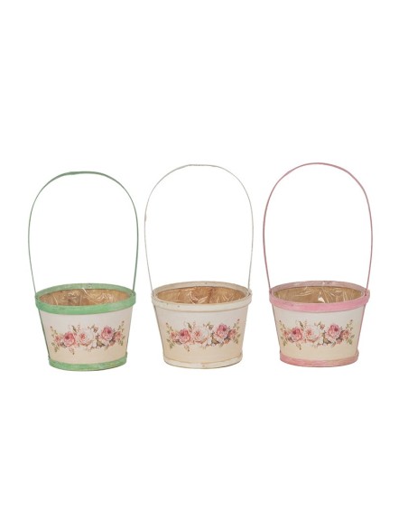 CUENCO CON MANGO 3MIX COL BORDE COLORIDO D15 H10/25 MADERA (BLIST 6)