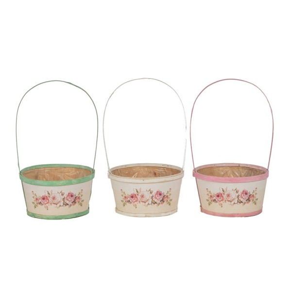 CUENCO CON MANGO 3MIX COL BORDE COLORIDO D19 H10.5/33 MADERA (BLIST 6)