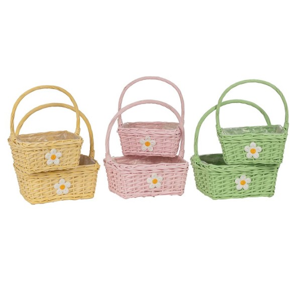 RECTANGULAR C/MANGO S/2 MARGARITA 3MIX COL S 23X16 H10/27-B 28X21 H12/33 MIMBRE