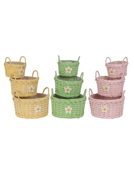 CUENCO S/3 MARGARITA 3MIX COL S D17 H11-B D27 H15 MIMBRE