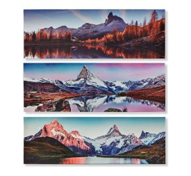 CUADRO LIENZO MDF 90X2X30 MONTAÑAS 3 SURT.