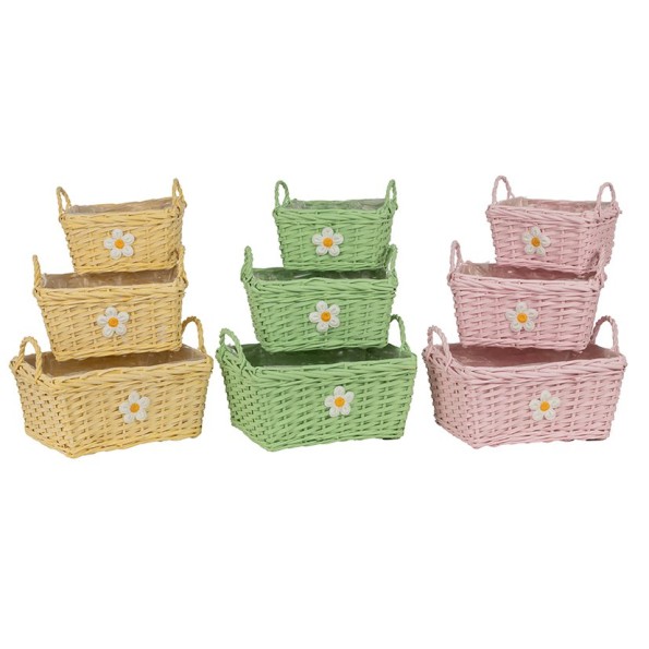 RECTANGULAR S/3 MARGARITA 3MIX COL S 21X15 H11-B 32X24 H15 MIMBRE