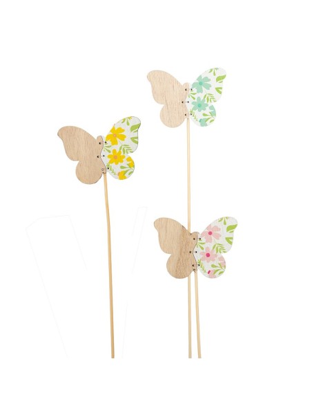 PICK S/12 MARIPOSA 3MIX COL 7.5XH5.5/35 MADERA