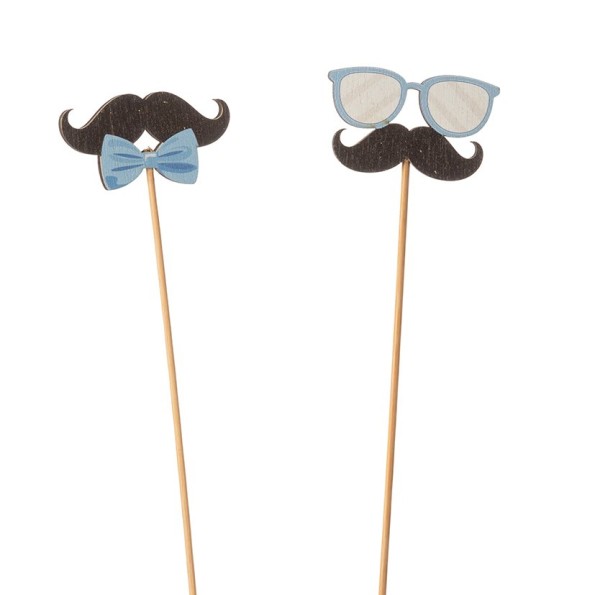 PICK S/12 2 MIX DES BIGOTE, PITA Y GAFAS 7X5.5 H50 MADERA