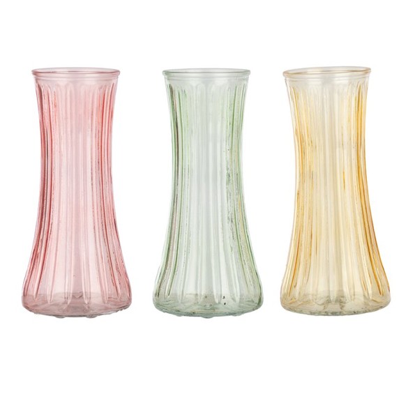 PORTAFLOR 3MIX COL RELOJ DE ARENA D10 H22.5 VIDRIO