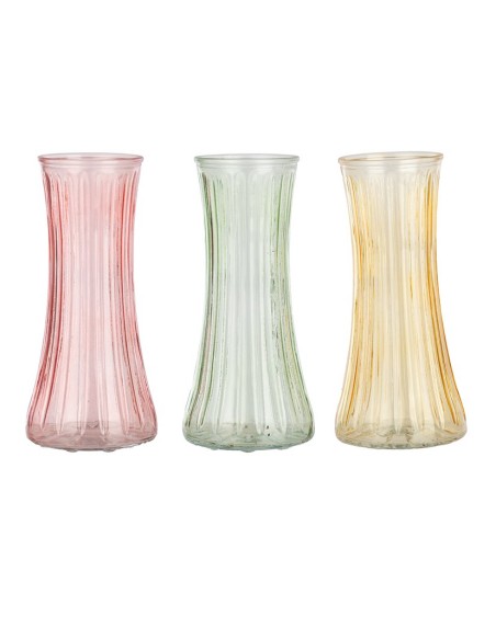 PORTAFLOR 3MIX COL RELOJ DE ARENA D10 H22.5 VIDRIO