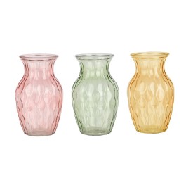 PORTAFLOR 3MIX COL ABOMBADO CUELLO ESTRECHO D9.5 H18.5 VIDRIO