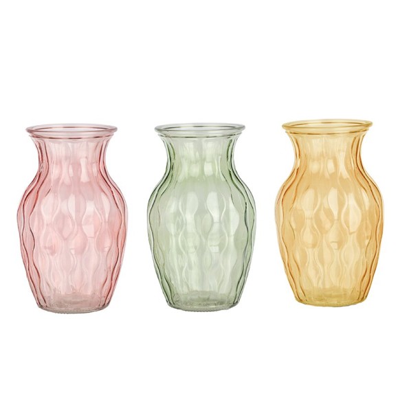 PORTAFLOR 3MIX COL ABOMBADO CUELLO ESTRECHO D9.5 H18.5 VIDRIO