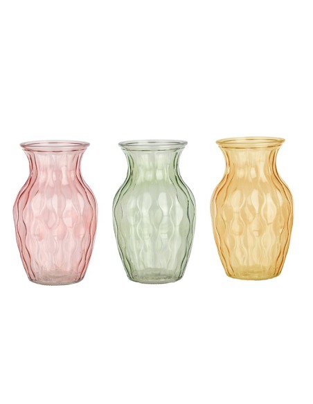 PORTAFLOR 3MIX COL ABOMBADO CUELLO ESTRECHO D9.5 H18.5 VIDRIO