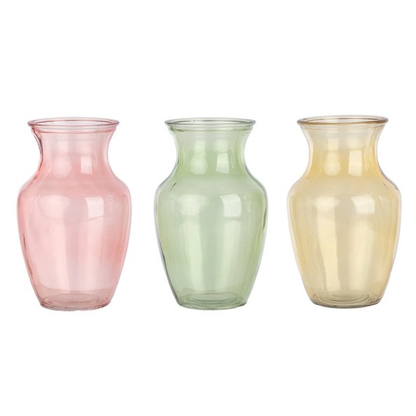 PORTAFLOR 3MIX COL ABOMBADO ALTO D9 H20 VIDRIO