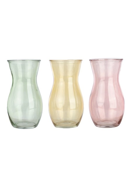 PORTAFLOR 3MIX COL ABOMBADO CENTRO D13.5 H27 VIDRIO