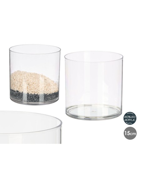 JARRON CILINDRO ACRILICO 15X15CM