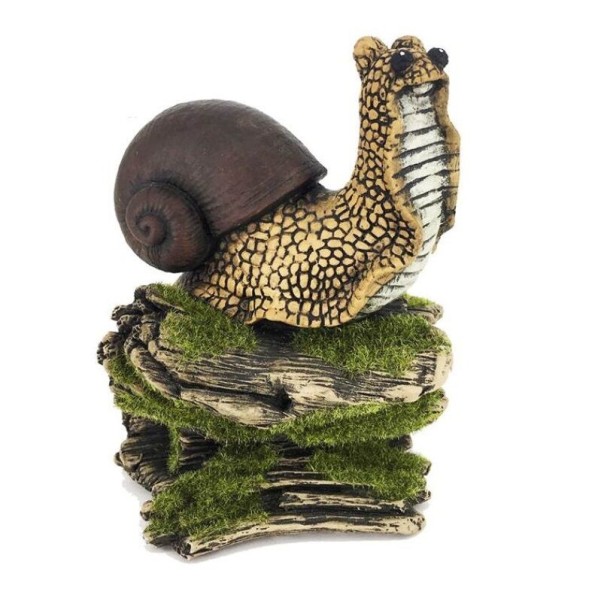 FIGURA CARACOL SOBRE TRONCO 10,6x7,8x13,3 cm.