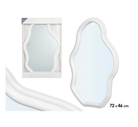 ESPEJO PLASTICO FORMA BLANCO 72CM