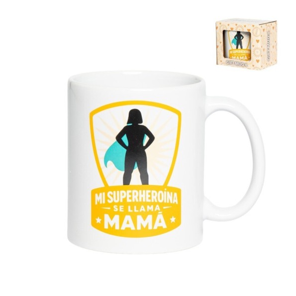 MUG EN CAJA REGALO SUPER MAMA