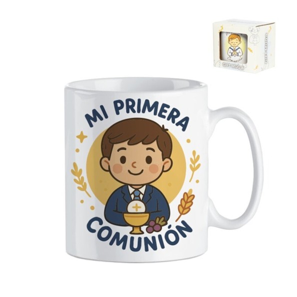 MUG EN CAJA REGALO COMUNION NIÑO